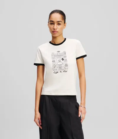Karl Lagerfeld Kl X Jorge Parra Slim T-shirt In White