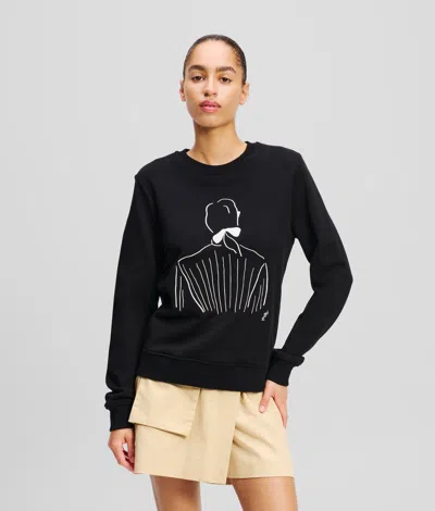 Karl Lagerfeld Kl X Jorge Parra Sweatshirt In Black