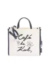 Karl Lagerfeld Kl X Jp Canvas Square Tote In Neutral