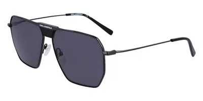 Karl Lagerfeld Kl350s N 001 Men's Sunglasses Black Size 58 In Purple