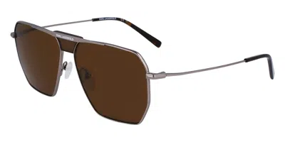 Karl Lagerfeld Kl350s N 042 Men's Sunglasses Silver Size 58 In Purple