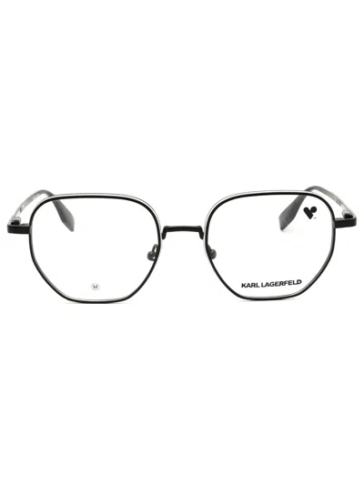 Karl Lagerfeld Kl351 Mini Metal Round Unisex Eyeglasses In Purple