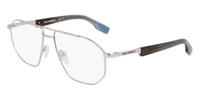 Karl Lagerfeld Kl353 Men's Glasses, Silver, Size 56