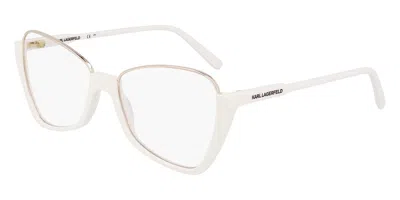 Karl Lagerfeld Kl354 Women's Glasses, White, Size 55 In Multi