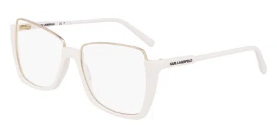 Karl Lagerfeld Kl355 Women's Glasses, White, Size 55 In Multi