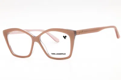 Karl Lagerfeld Kl6064 Rectangular Acetate Frame Eyeglasses In Nude