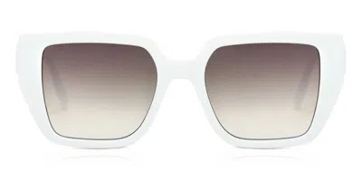 Karl Lagerfeld Kl6098s 105 Women's Sunglasses White Size 52 In Brown