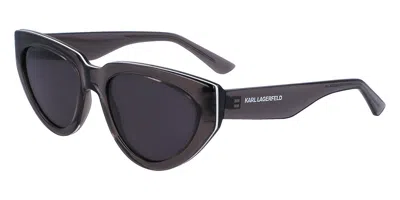Karl Lagerfeld Kl6100s 020 Women's Sunglasses Grey Size 54 In Gray