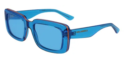 Karl Lagerfeld Kl6101s 450 Women's Sunglasses Blue Size 54