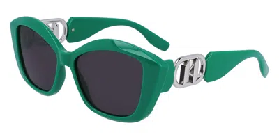 Karl Lagerfeld Kl6102s 300 Women's Sunglasses Green Size 56