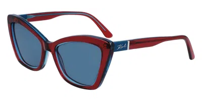 Karl Lagerfeld Kl6105s 604 Women's Sunglasses Blue Size 54