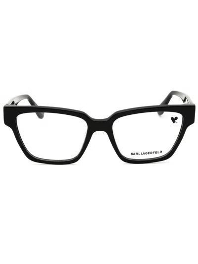 Karl Lagerfeld Kl6112rn Eyeglasses In 001 - Black/clear Demo Lens