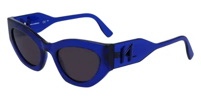 Karl Lagerfeld Kl6122s 424 Women's Sunglasses Blue Size 52
