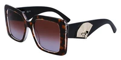 Karl Lagerfeld Kl6126s 242 Women's Sunglasses Tortoiseshell Size 52 In Brown