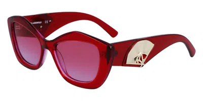 Karl Lagerfeld Kl6127s 626 Women's Sunglasses Red Size 52