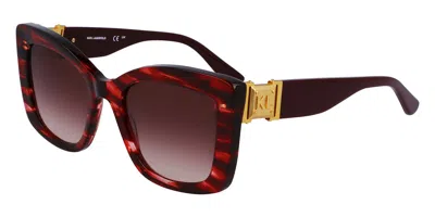 Karl Lagerfeld Kl6139s 609 Women's Sunglasses Red Size 53 In Pattern
