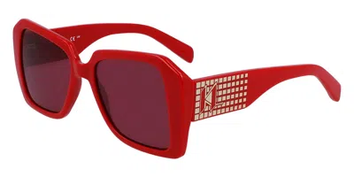 Karl Lagerfeld Kl6140s 600 Women's Sunglasses Red Size 53 In Purple