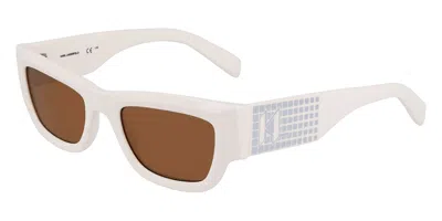 Karl Lagerfeld Kl6141s 105 Women's Sunglasses White Size 52