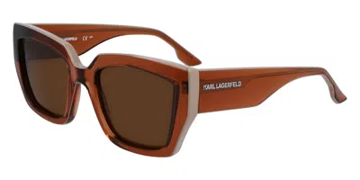 Karl Lagerfeld Kl6143s N 246 Women's Sunglasses Brown Size 53