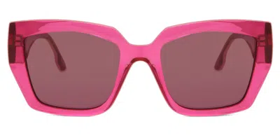 Karl Lagerfeld Kl6143s N 650 Women's Sunglasses Pink Size 53 In Red