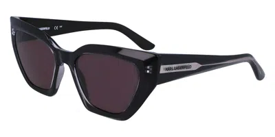 Karl Lagerfeld Kl6145s 001 Women's Sunglasses Black Size 54 In Pink