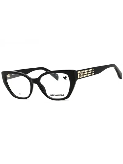 Karl Lagerfeld Kl6151 Eyeglasses In 001 - Black/clear Demo Lens