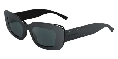 Karl Lagerfeld Kl6164s N 021 Women's Sunglasses Silver Size 50 In Black