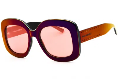 Karl Lagerfeld Kl6165sn Oversized Square Sunglasses In Purple