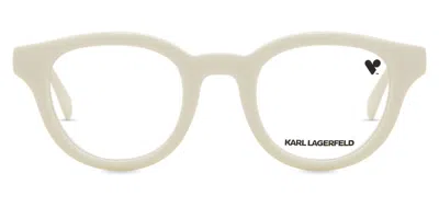 Karl Lagerfeld Kl6177 Men's Glasses, White, Size 47 In Neutral