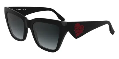 Karl Lagerfeld Kl6184s 001 Women's Sunglasses Black Size 53