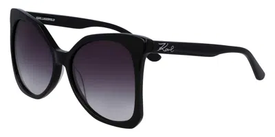 Karl Lagerfeld Kl967s 001 Women's Sunglasses Black Size 55