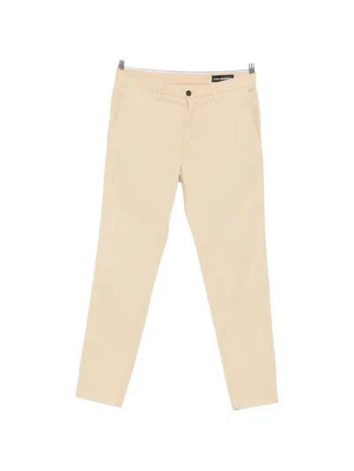 Karl Lagerfeld Kl-cliff Zip-up Trousers In Neutral