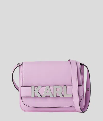Karl Lagerfeld K/letters Flap Crossbody Bag In Purple