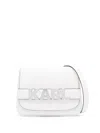 Karl Lagerfeld K/letters Recycled-leather Shoulder Bag In White