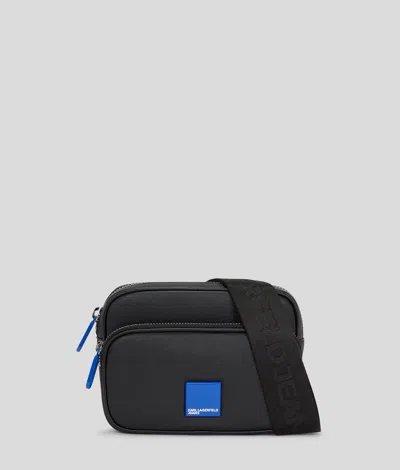Karl Lagerfeld Klj Box Logo Extra-large Camera Bag In Black