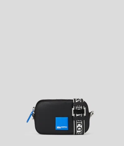 Karl Lagerfeld Klj Box Logo Mini Crossbody Bag In Black