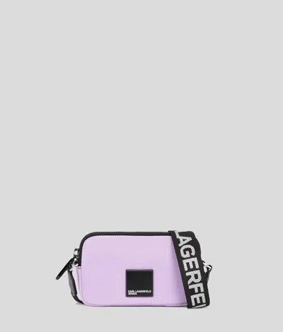 Karl Lagerfeld Klj Box Logo Mini Crossbody Bag In Purple