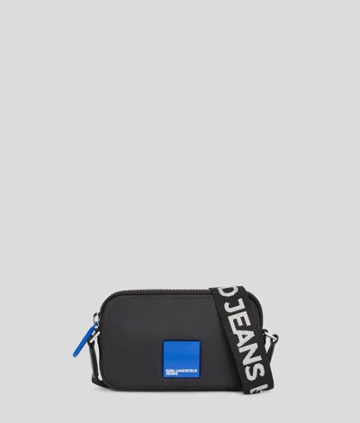 Karl Lagerfeld Klj Box Logo Mini Crossbody Bag In Black
