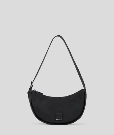 Karl Lagerfeld Klj Box Logo Soft Moon Shoulder Bag