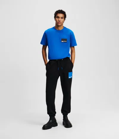 Karl Lagerfeld Klj Box Logo Sweatpants In Blue