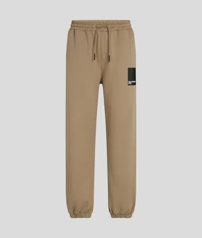 Karl Lagerfeld Klj Box Logo Sweatpants In Brown
