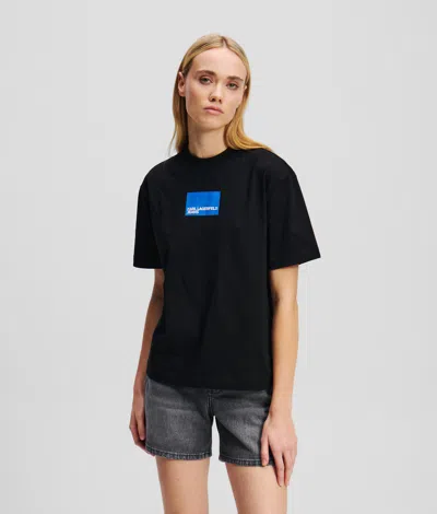 Karl Lagerfeld Klj Box Logo T-shirt In Black