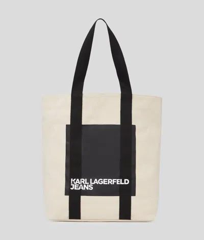 Karl Lagerfeld Klj Box Logo Tote Bag In Brown