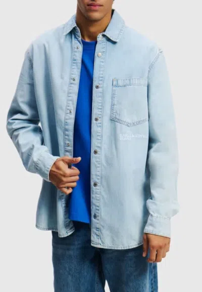 Karl Lagerfeld Klj Denim Shirt In Blue