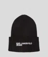 Karl Lagerfeld Klj Logo Ribbed Beanie