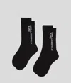 Karl Lagerfeld Klj Logo Socks – 2 Pack In Black