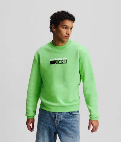 Karl Lagerfeld Klj Logo Sweatshirt In Green
