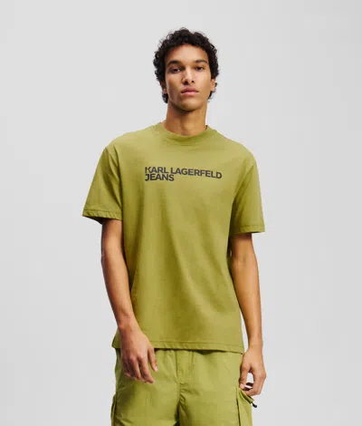 Karl Lagerfeld Klj Logo T-shirt In Green