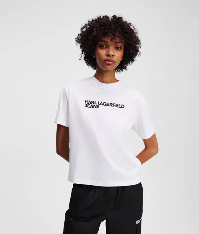 Karl Lagerfeld Klj Logo T-shirt In White