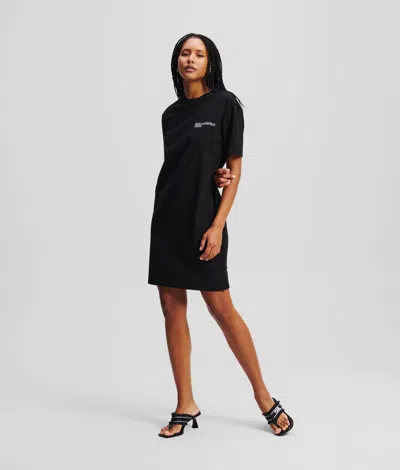 Karl Lagerfeld Klj Logo T-shirt Dress In Black
